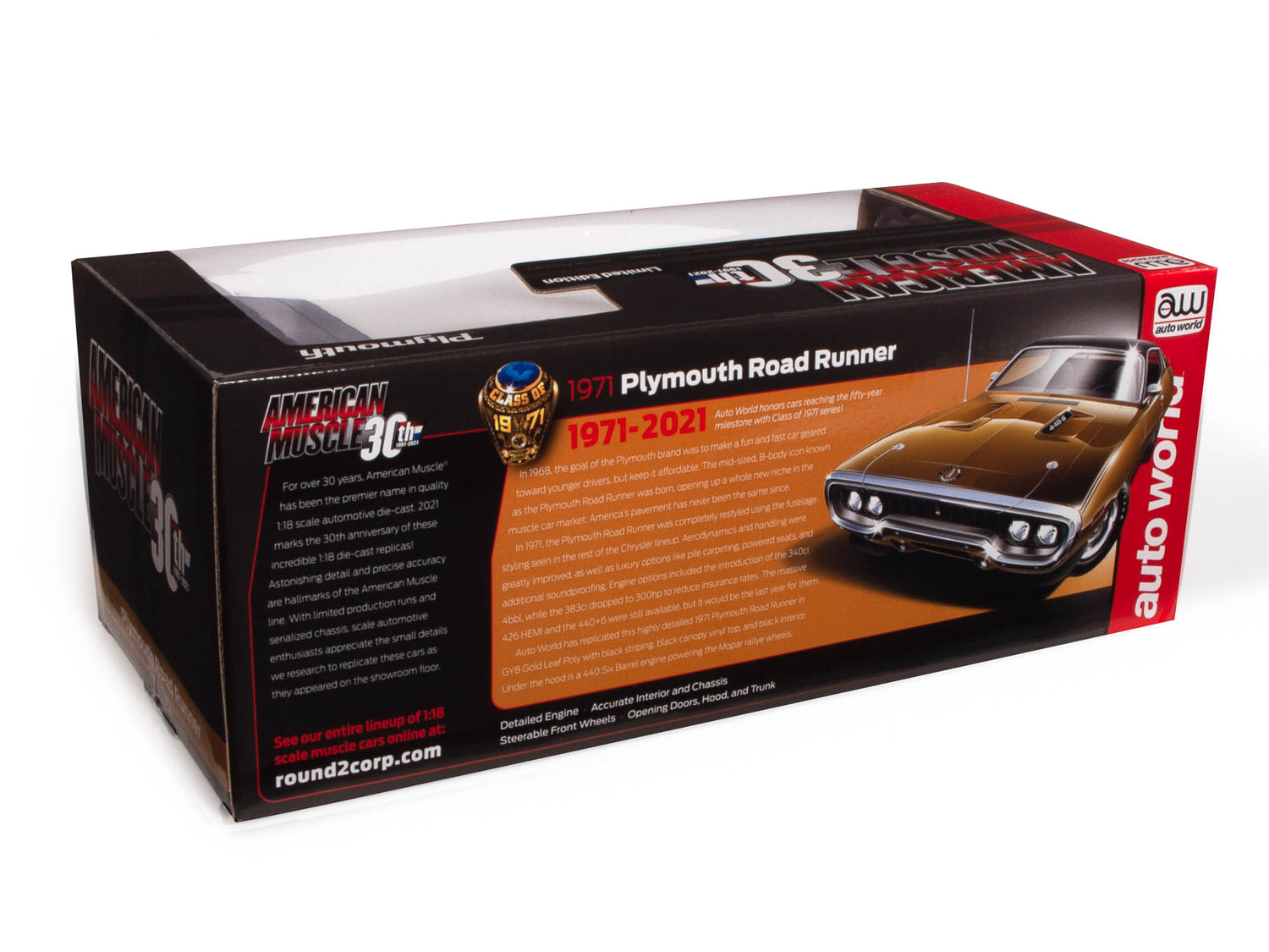 American Muscle 1971 Plymouth Road Runner Hardtop 1:18 Scale Diecast