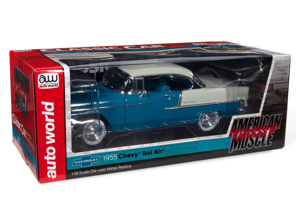 American Muscle 1955 Chevrolet Bel Air Hardtop (Hemmings) 1:18 Scale Diecast - Auto World Store