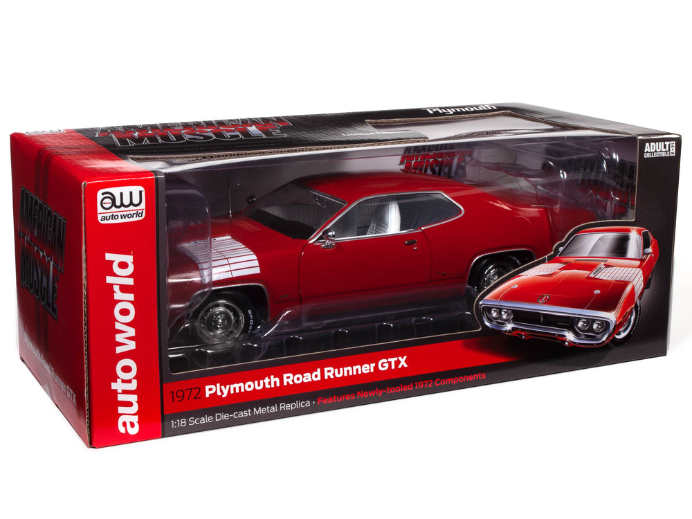 American Muscle 1972 Plymouth Road Runner GTX 1:18 Scale Diecast