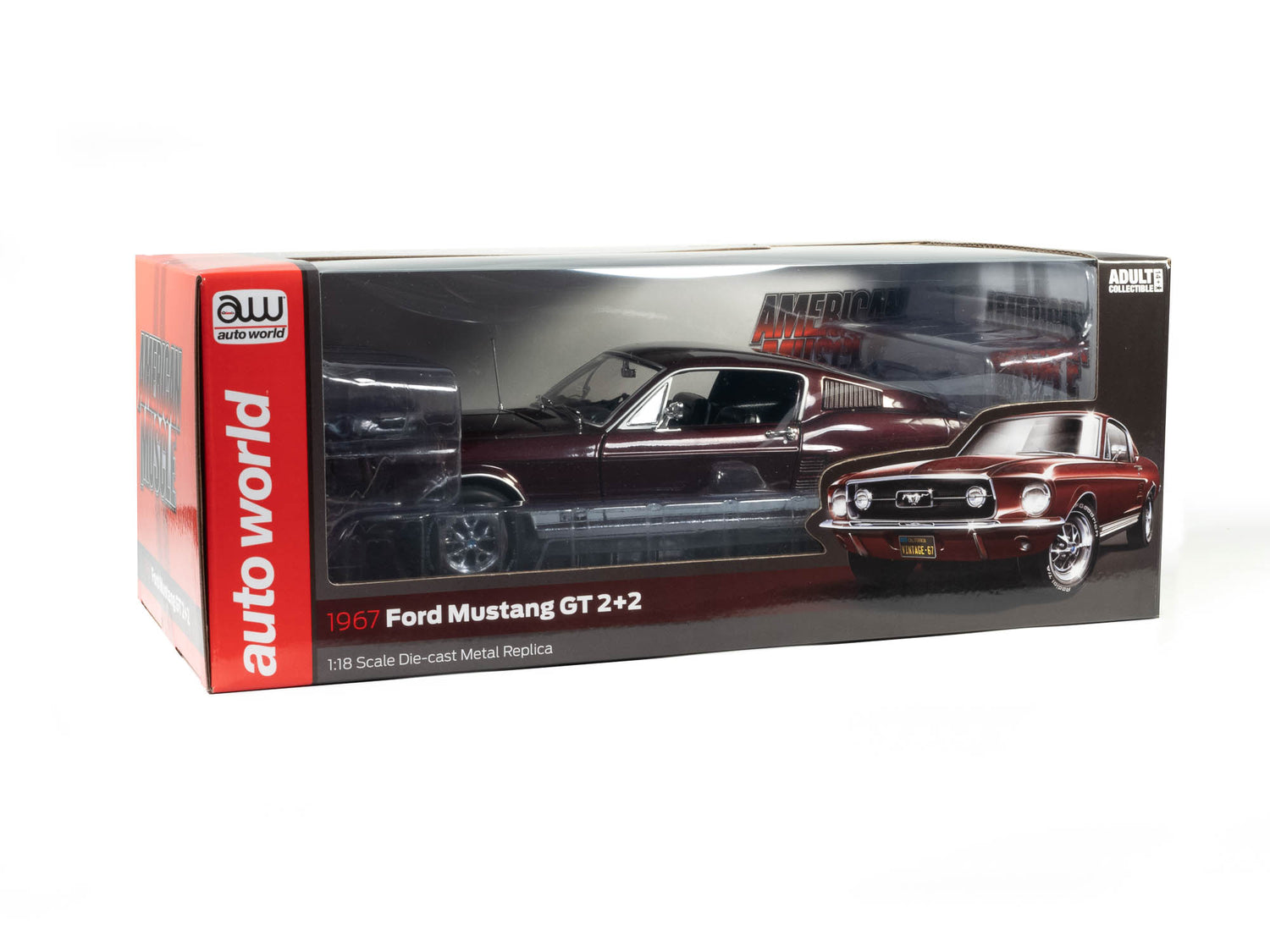 American Muscle 1967 Ford Mustang 2+2 GT 1:18 Scale Diecast