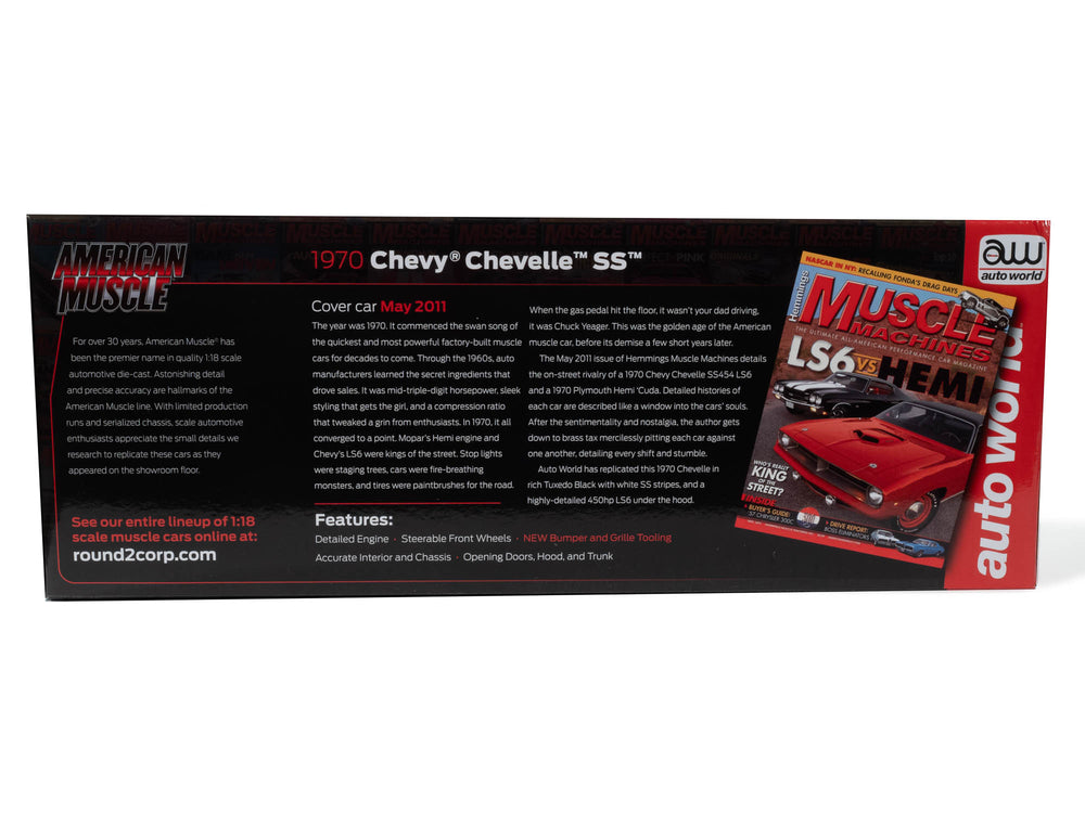 American Muscle 1970 Chevrolet Chevelle Hardtop (Hemmings Muscle Machines) 1:18 Scale Diecast - Auto World Store