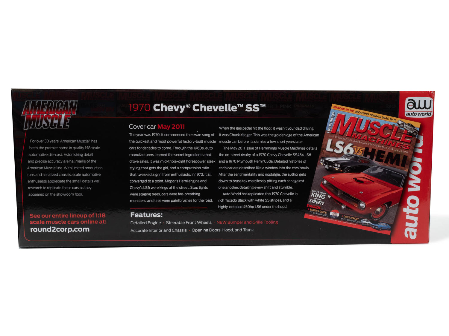 American Muscle 1970 Chevrolet Chevelle Hardtop (Hemmings Muscle Machines) 1:18 Scale Diecast - Auto World Store