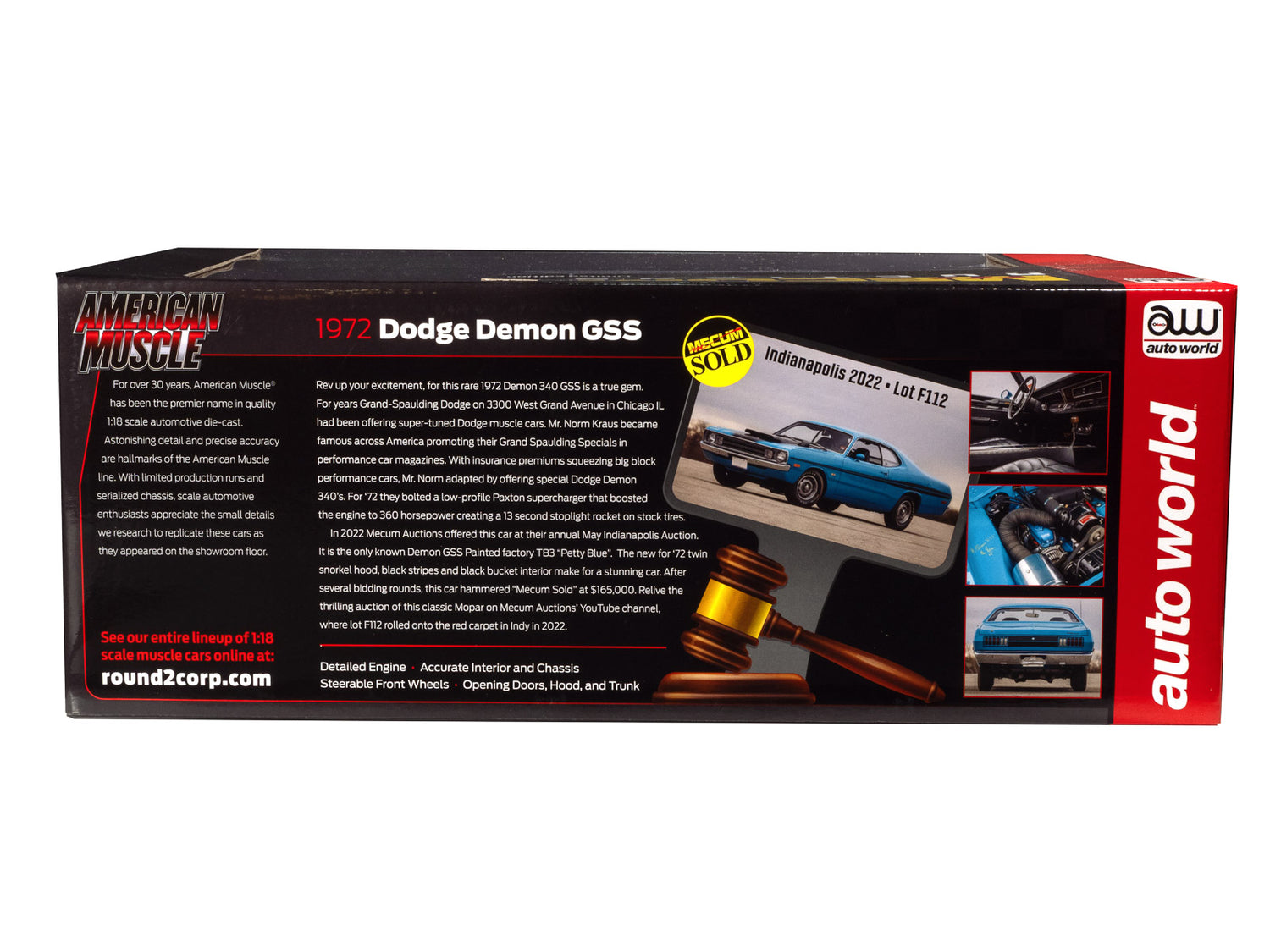 American Muscle 1972 Dodge Demon GSS Mecum Auctions 1:18 Scale Diecast