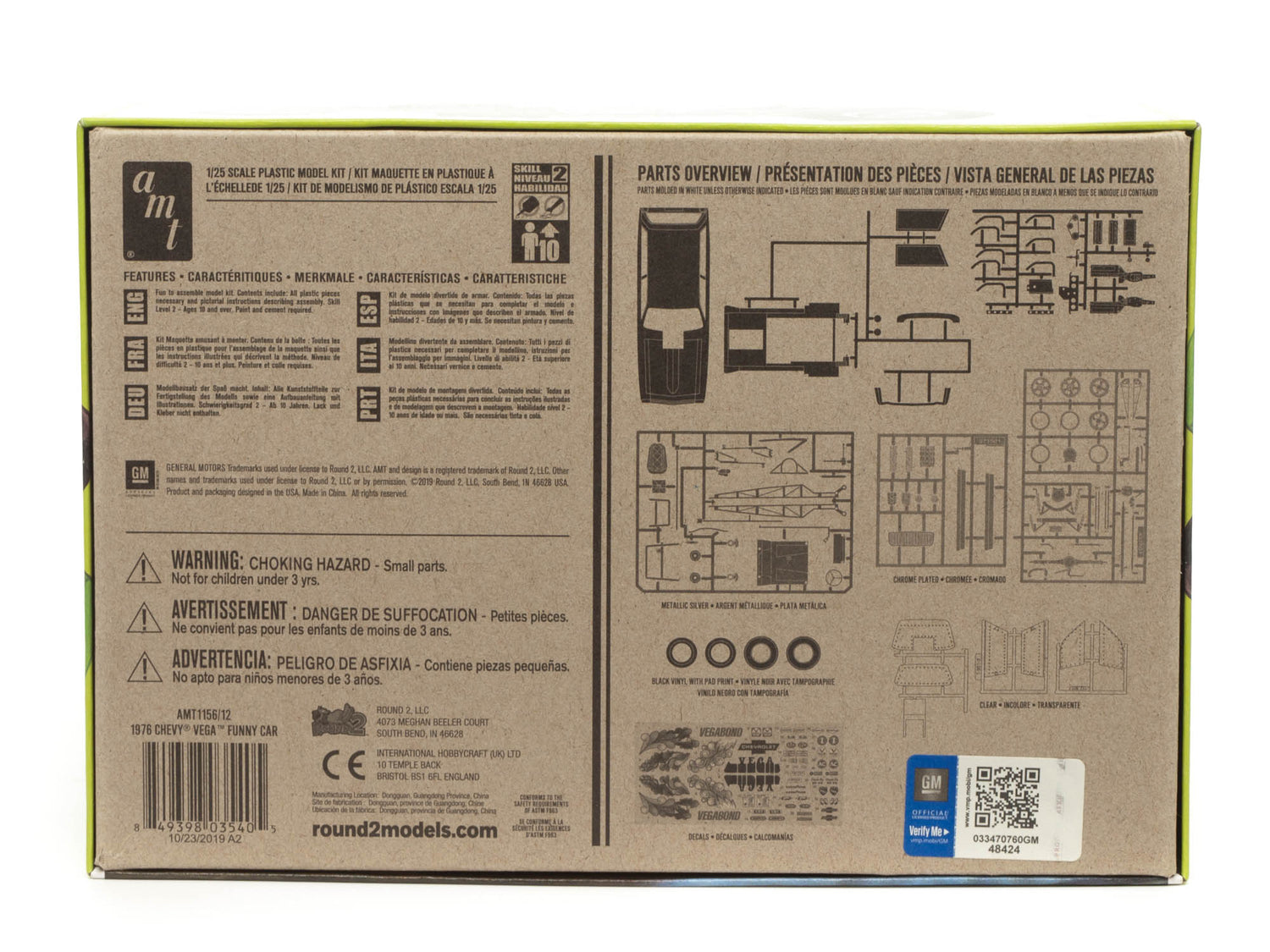 AMT 1976 Chevy Vega Funny Car 1:25 Scale Model Kit