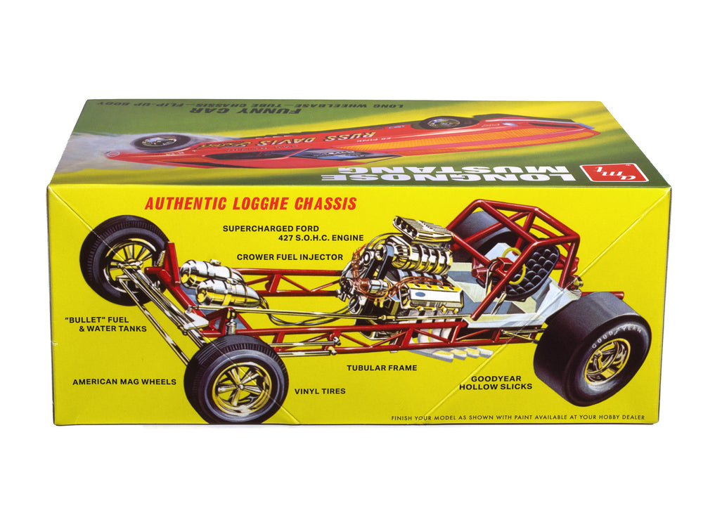 AMT 1969 Ford Mustang Long Nose Funny Car "Gas Ronda" 1:25 Scale Model Kit - Auto World Store