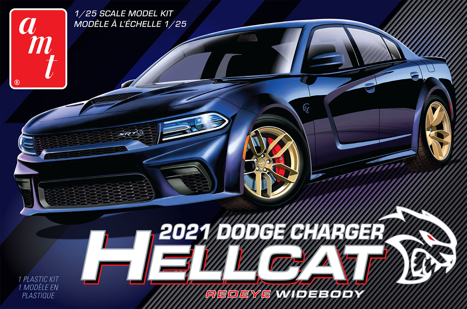 AMT Dodge Charger HellCat Redeye Widebody 1:25 Scale Model Kit - Auto World Store