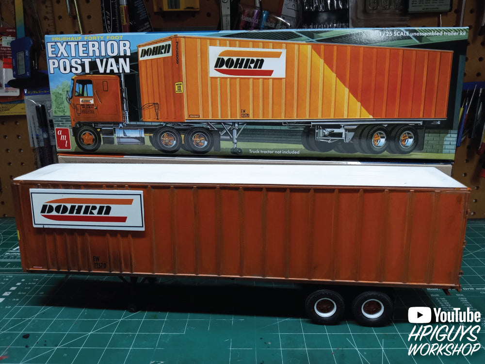 AMT 40' Fruehauf Exterior Post Trailer Dohrn 1:25 Scale Model Kit