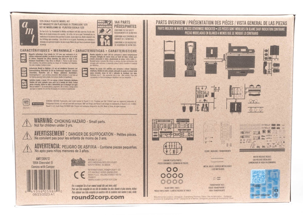 AMT 1965 Chevy El Camino w/Camper 1:25 Scale Model Kit