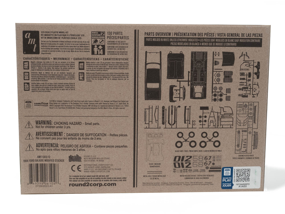 AMT 1964 Ford Galaxie Modified Stocker 1:25 Scale Model Kit