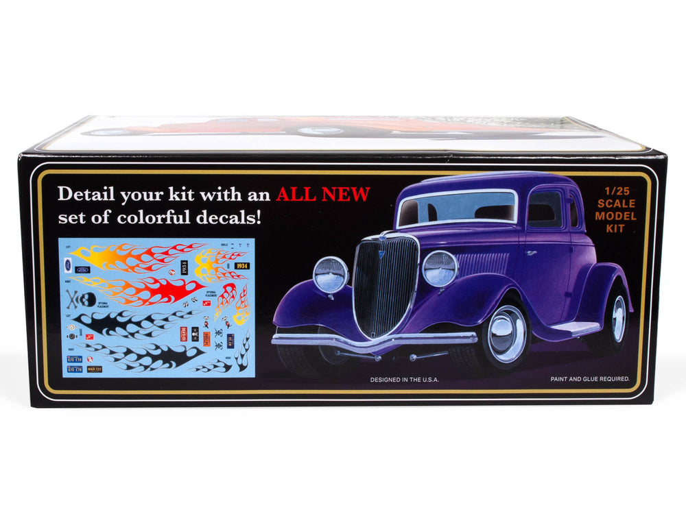 AMT 1934 Ford 5-Window Coupe Street Rod 1:25 Scale Model Kit