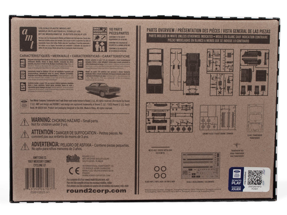AMT 1967 Mercury Cyclone GT 1:25 Scale Model Kit
