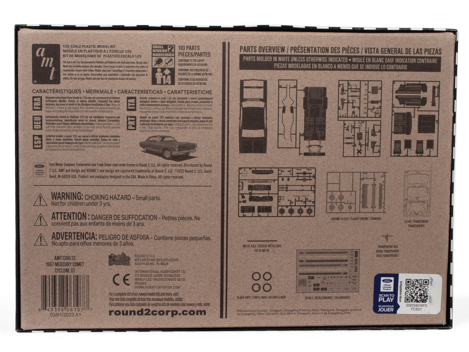 AMT 1967 Mercury Cyclone GT 1:25 Scale Model Kit