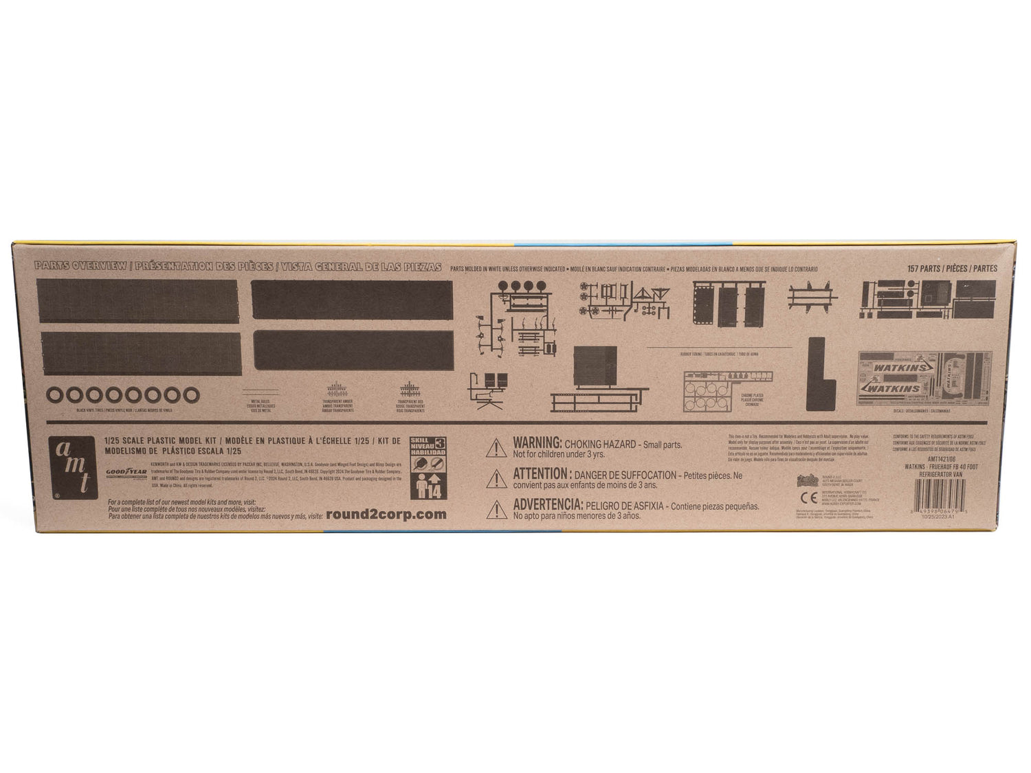 AMT Fruehauf 40' Reefer Trailer Watkins 1:25 Scale Model Kit