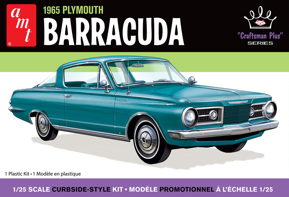 AMT 1965 Plymouth Barracuda Craftsman Plus 1:25 Scale Model Kit - Auto World Store