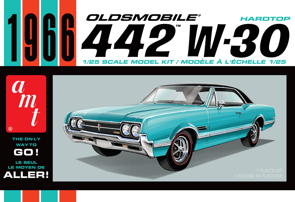 AMT 1966 Olds 442 Hardtop 1:25 Scale Model Kit - Auto World Store