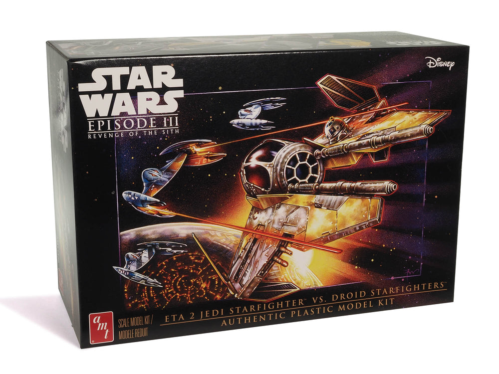 Star Wars: Revenge of the Sith Jedi Starfighter vs Droid Fighters 1:48 Scale Model Kit