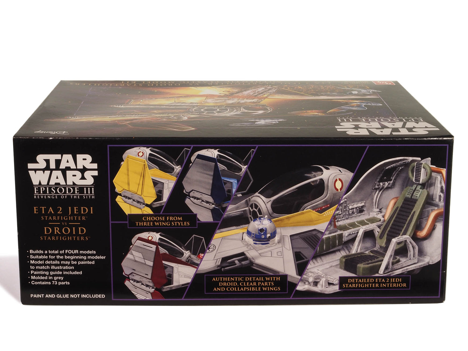 Star Wars: Revenge of the Sith Jedi Starfighter vs Droid Fighters 1:48 Scale Model Kit