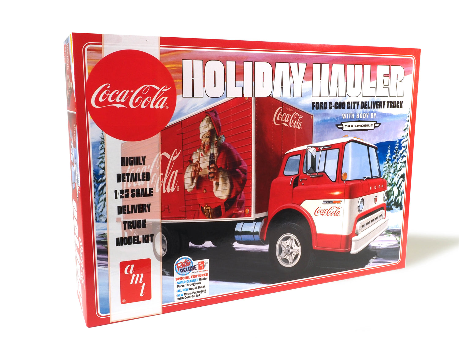 AMT Ford C-600 City Holiday Delivery Truck Coca-Cola 1:25 Scale Model Kit
