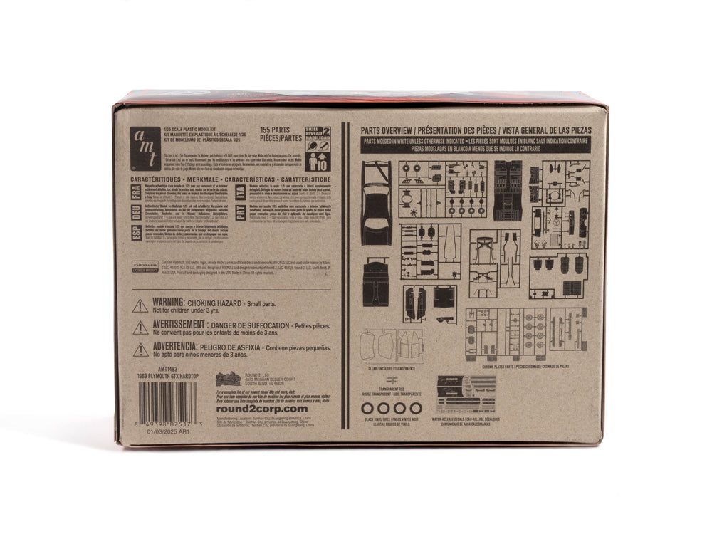 AMT 1969 Plymouth GTX Hardtop 1:25 Scale Model Kit