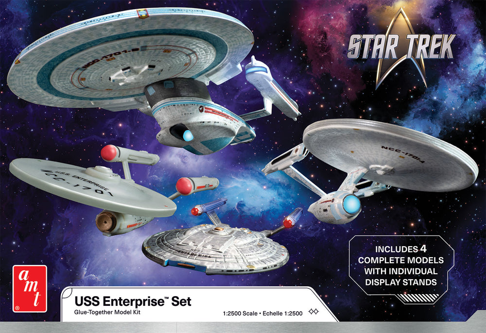 AMT Star Trek U.S.S. Enterprise Four Ship Set 1:2500 Scale Model Kit