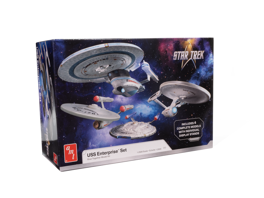AMT Star Trek U.S.S. Enterprise Four Ship Set 1:2500 Scale Model Kit