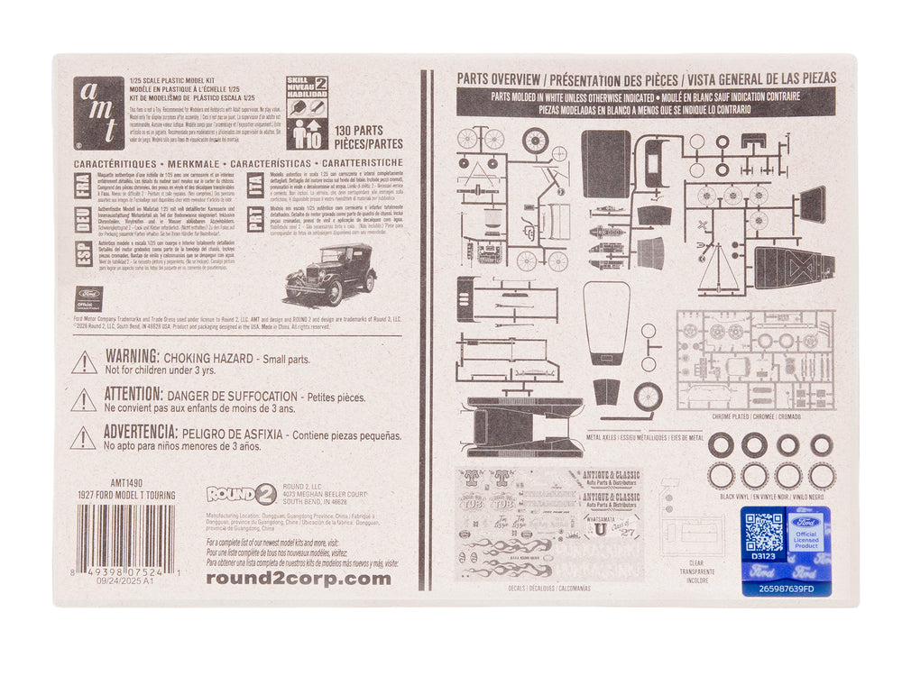 AMT 1927 Ford T Touring 1:25 Scale Model Kit