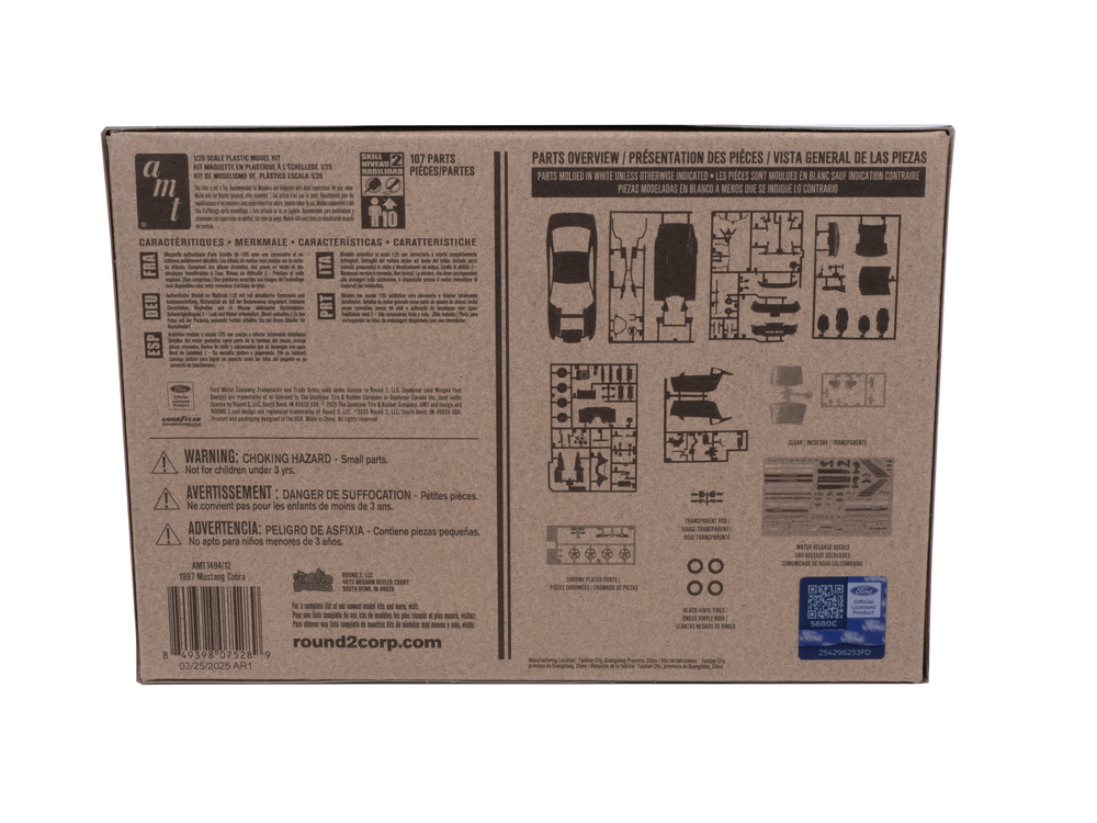 AMT 1997 Ford Mustang Cobra 1:25 Scale Model Kit
