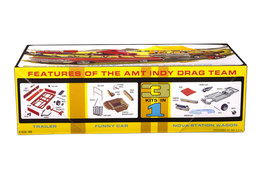 AMT Indy Drag Combo (Chevy II Wagon, Funny Car and Trailer) 1:25 Scale Model Kit
