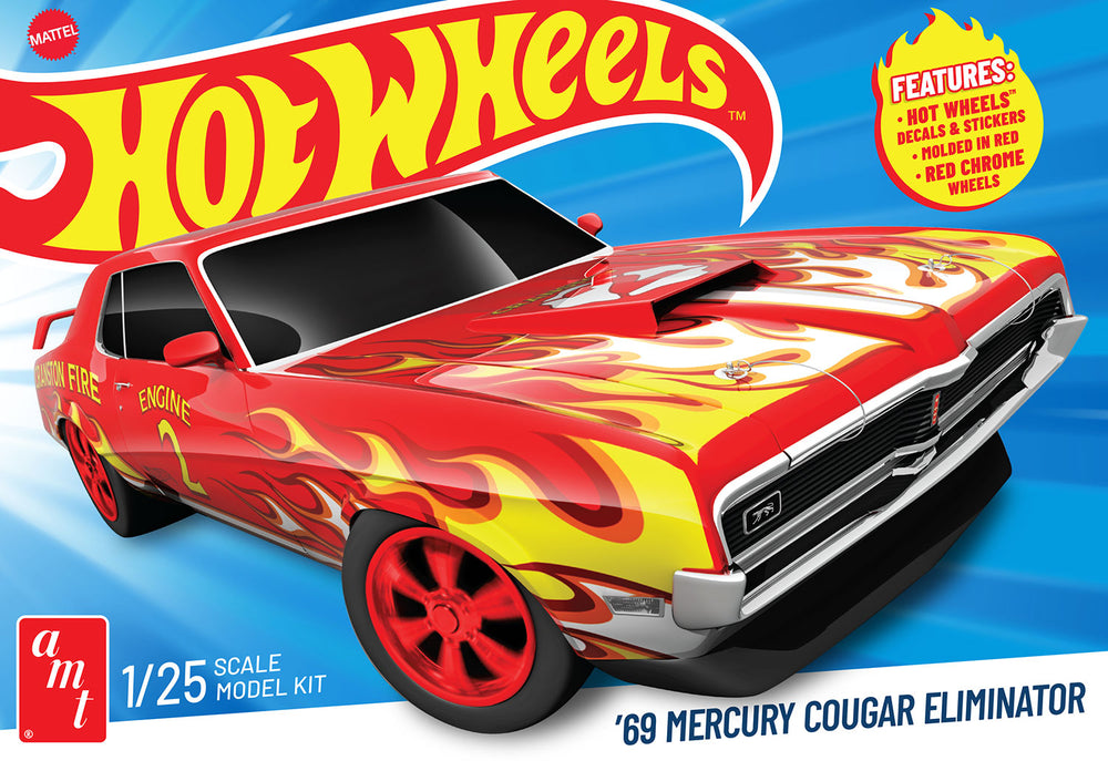AMT Hot Wheels 1969 Mercury Cougar Eliminator 1:25 Scale Model Kit