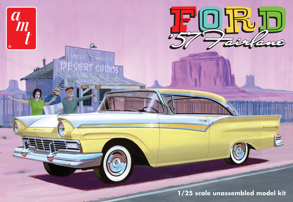 AMT 1957 Ford Fairlane Hardtop 3n1 1:25 Scale Model Kit - Auto World Store