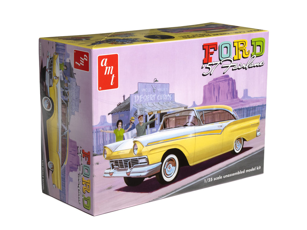 AMT 1957 Ford Fairlane Hardtop 3n1 1:25 Scale Model Kit - Auto World Store