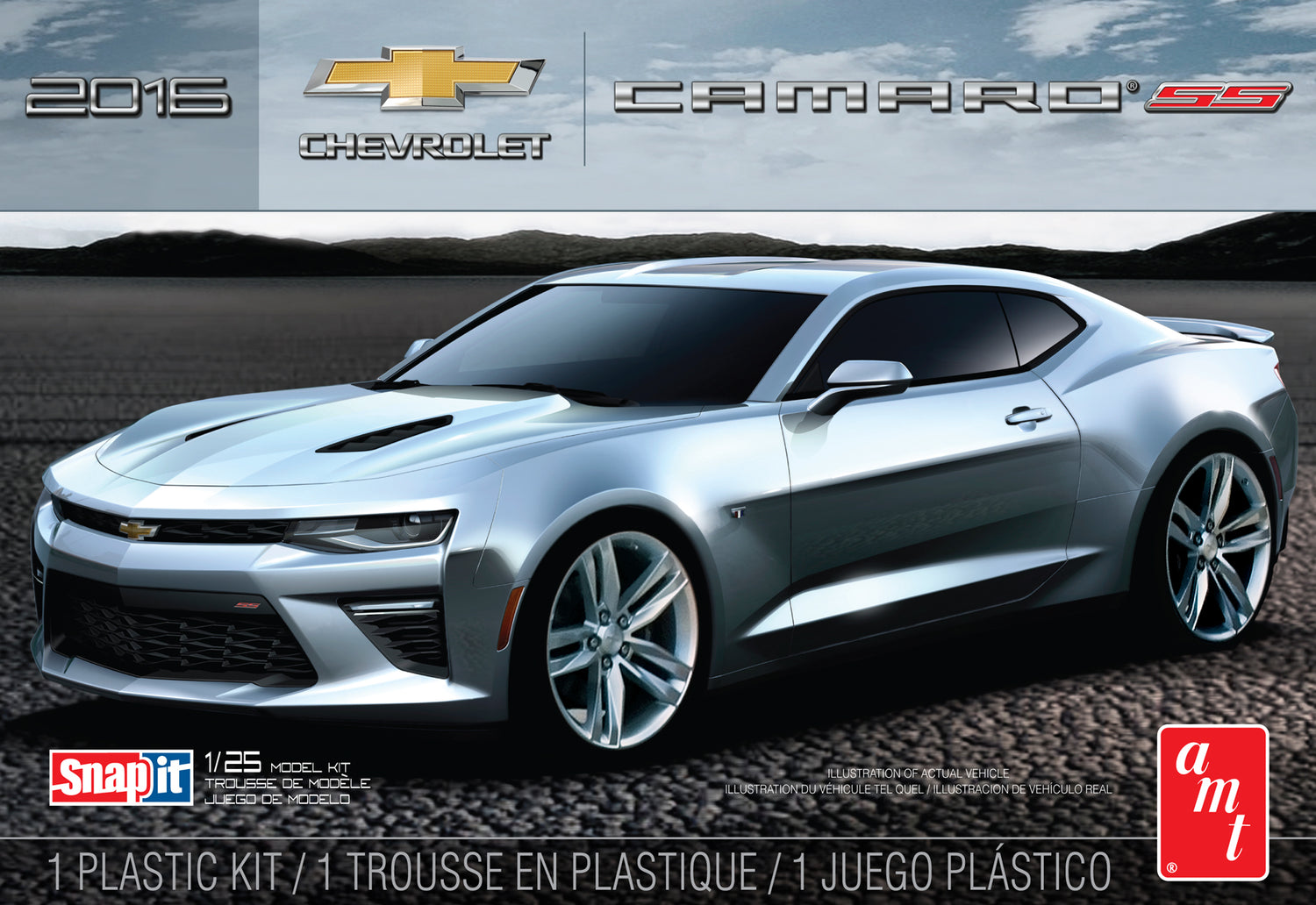 AMT 2016 Chevy Camaro SS Snap Kit - black 1:25 Scale Model Kit
