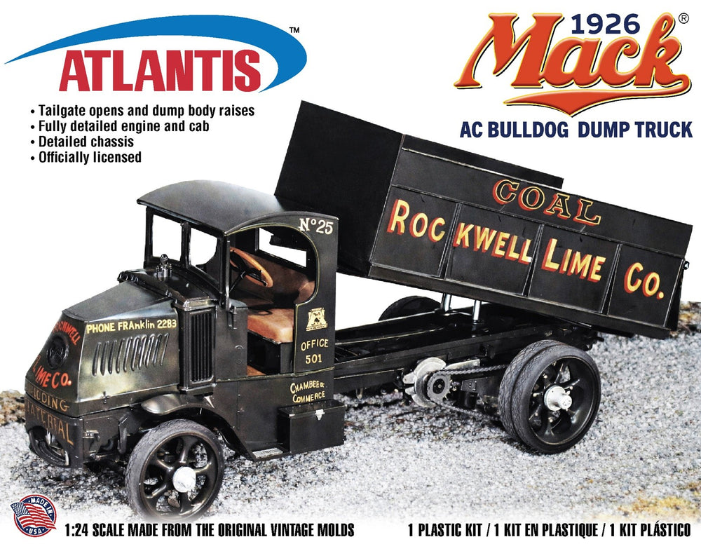 Atlantis 1926 Mack Bulldog Dump Truck 1:24 Scale Model Kit