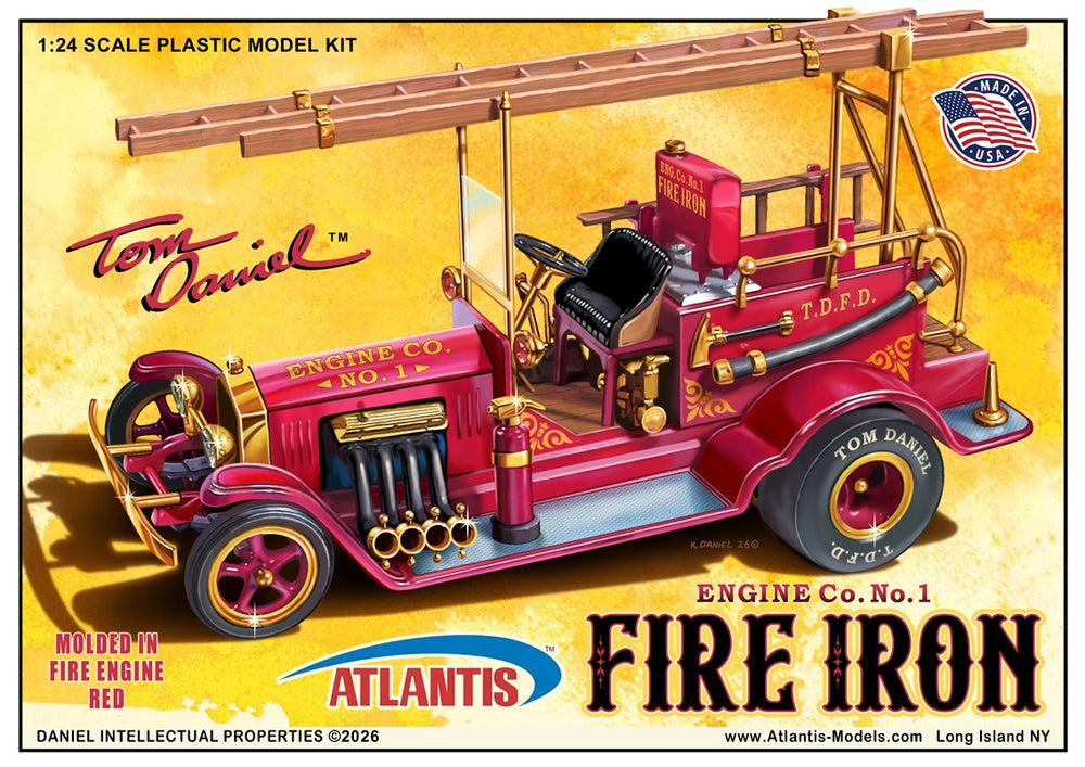 Atlantis Tom Daniel - Fire Iron Old Time Fire Engine Show Rod 1:24 Scale Model Kit