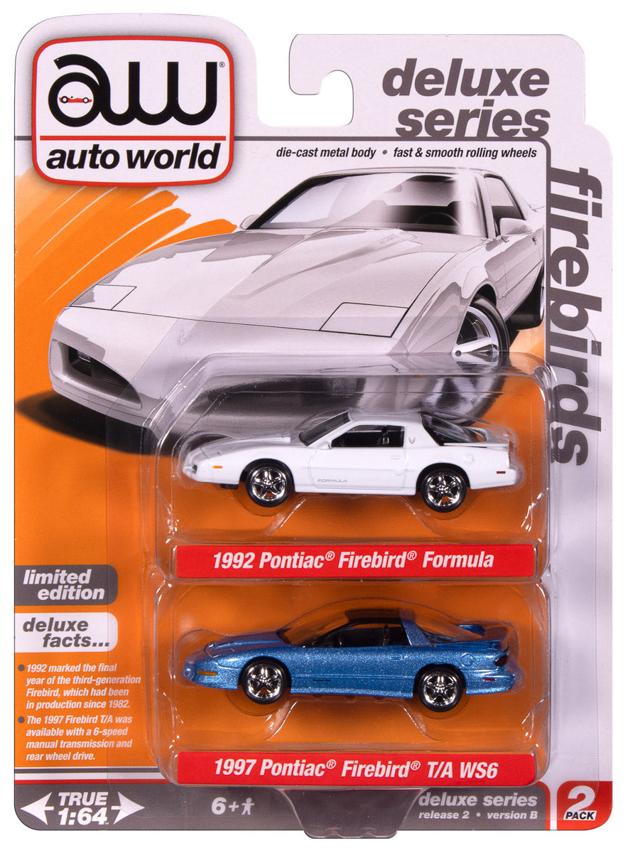 Auto World 2025 Release 2 Firebirds Deluxe (2-Pack) Version B 1:64 Scale Diecast
