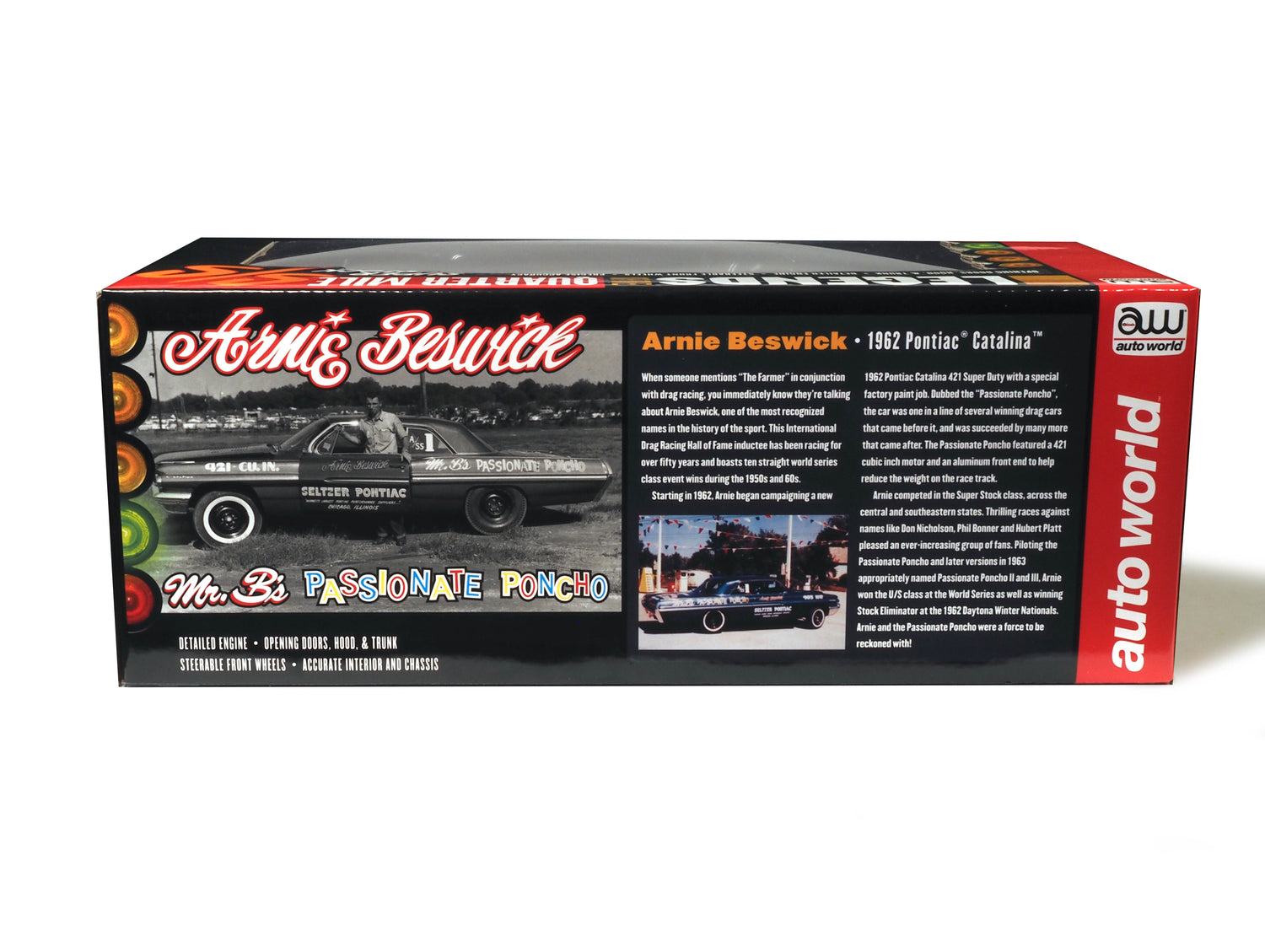 Auto World 1962 Pontiac Catalina Hardtop Legends of the Quarter Mile 1:18 Scale Diecast