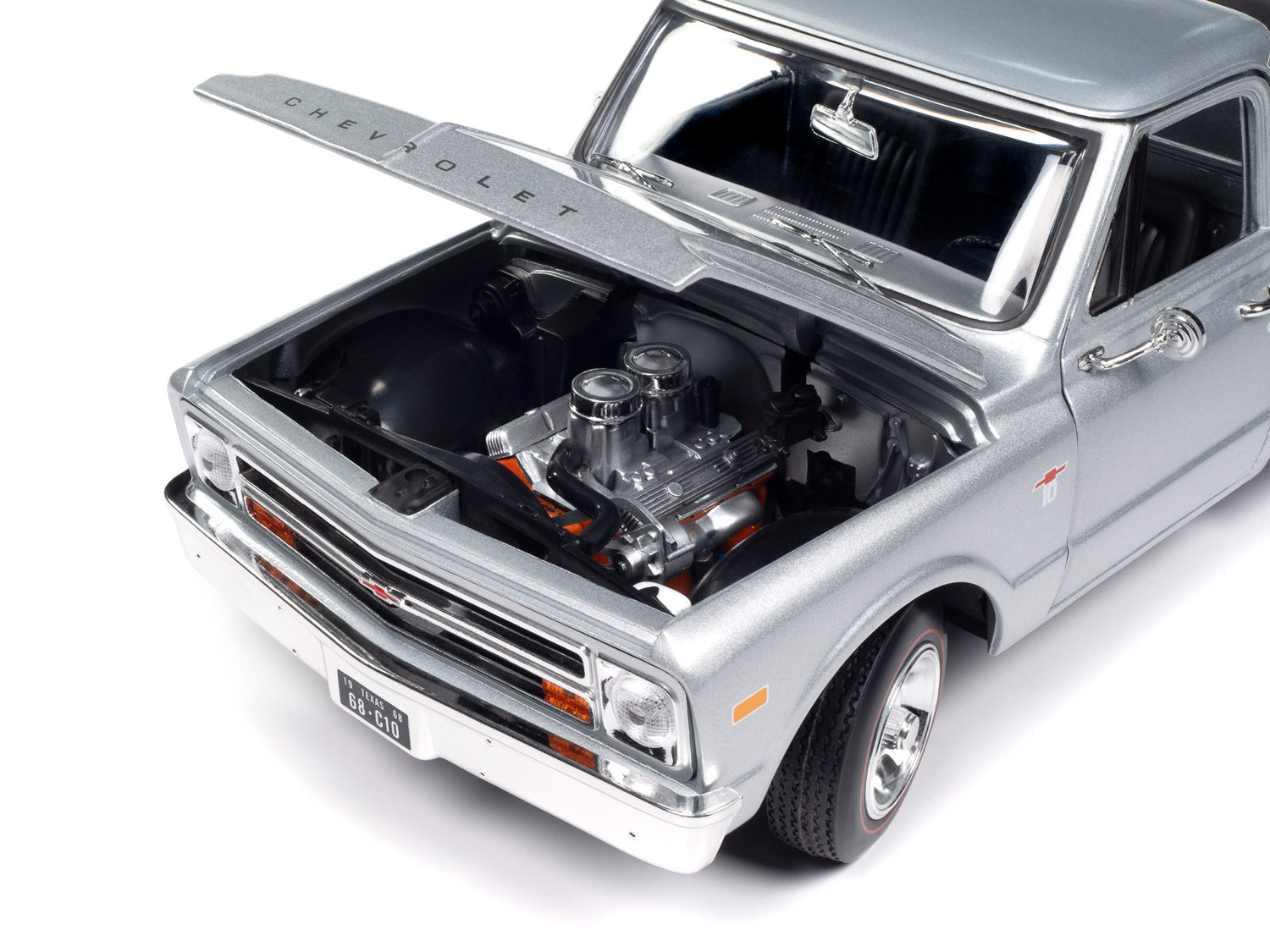Auto World 1968 Chevy C10 Pickup Stepside 1:18 Scale Diecast