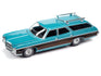 Auto World 1970 Chevrolet Kingswood Estate (Misty Turquoise Poly w/Side Woodgrain) 1:64 Diecast