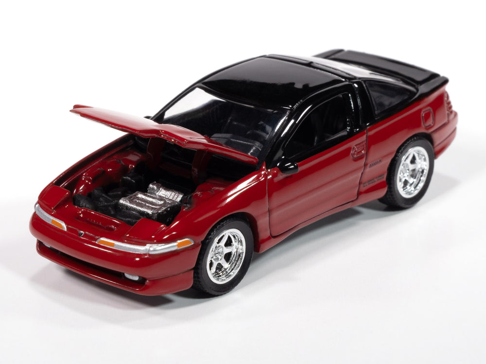 Auto World 1990 Eagle Talon TSi (Flash Red Body Color w/Gloss Black Upper Roof & Trunk) 1:64 Diecast