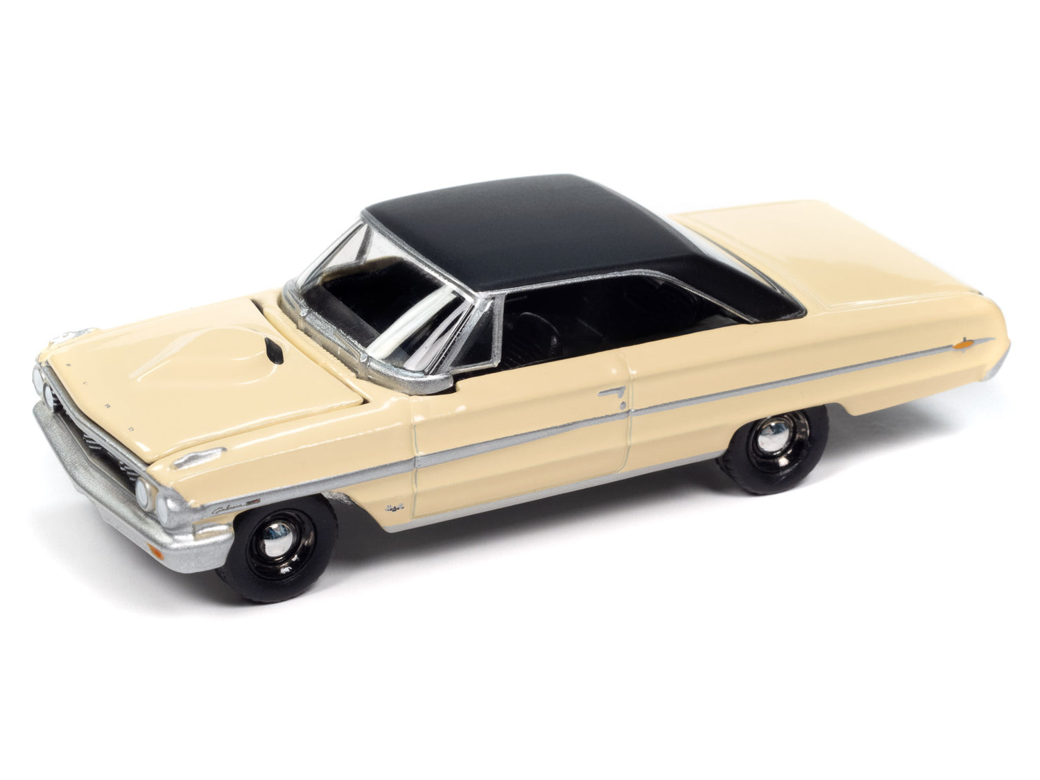 Auto World 1964 Ford Galaxie 500XL (Sunshine Yellow w/Black Roof) 1:64 Diecast