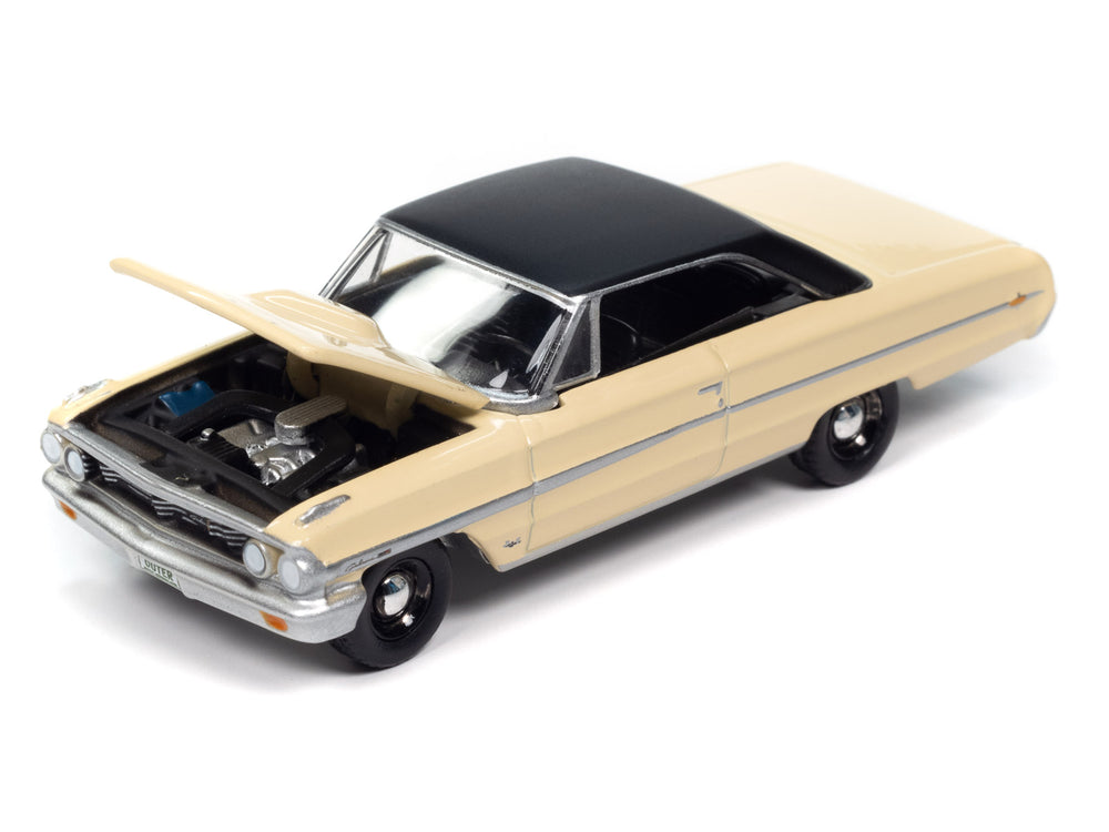 Auto World 1964 Ford Galaxie 500XL (Sunshine Yellow w/Black Roof) 1:64 Diecast