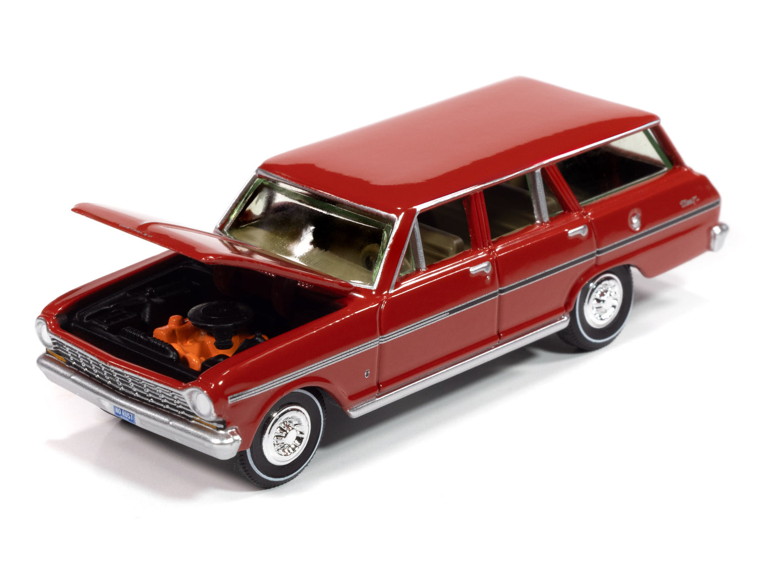 Auto World 1963 Chevrolet Nova II Wagon (Rally Red) 1:64 Diecast