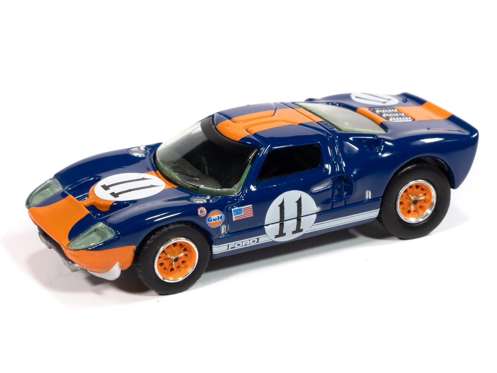 Auto World 1964 Ford GT40 GULF (Gulf Dark Blue w/Orange Stripe) 1:64 Diecast