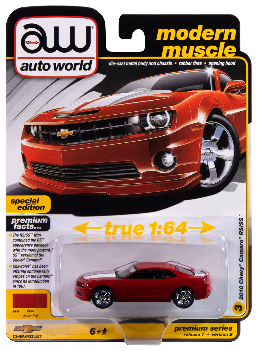 Auto World 2010 Chevrolet Camaro RS (Victory Red) 1:64 Diecast