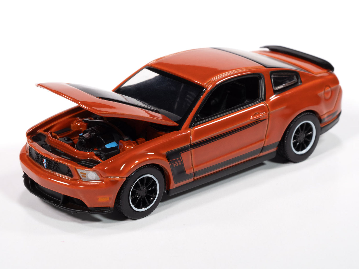 Auto World 2012 Ford Mustang Boss 302 (Competition Orange w/Black Accents) 1:64 Diecast