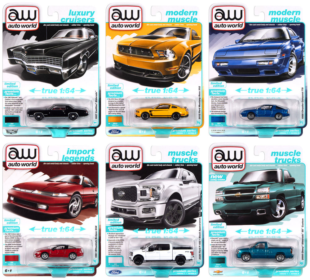 Auto World Premium 2025 Release 1 Set A (6-Car Sealed Case) 1:64 Diecast