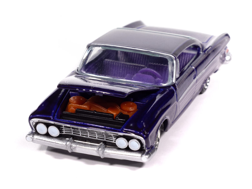 Auto World 1961 Dodge Phoenix Lowrider (Purple Sky Metallic w/ Lowrider Graphics) 1:64 Diecast - Auto World Store