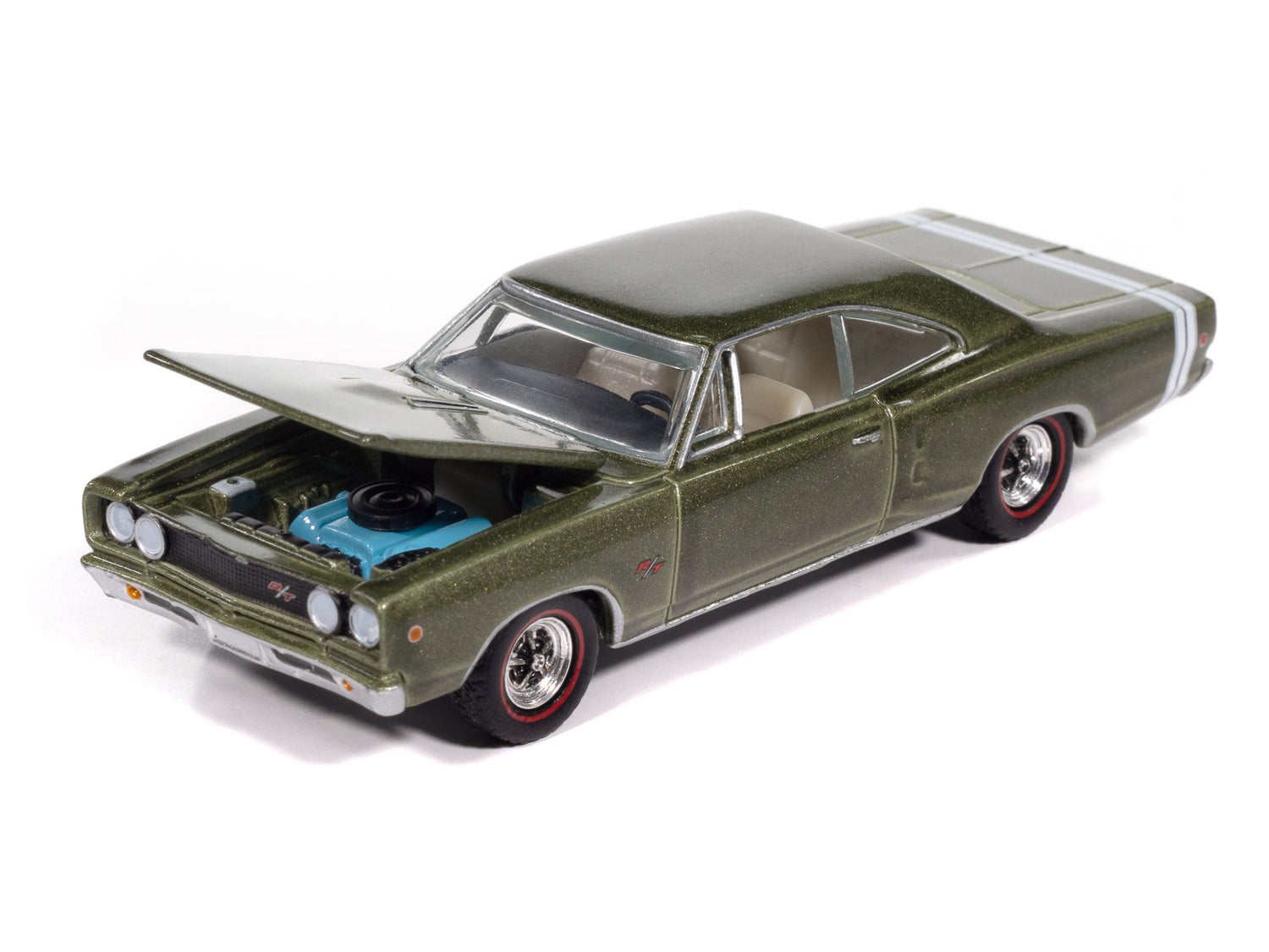 Auto World 1968 Dodge Coronet R/T Hardtop (Medium Green Poly) 1:64 Diecast