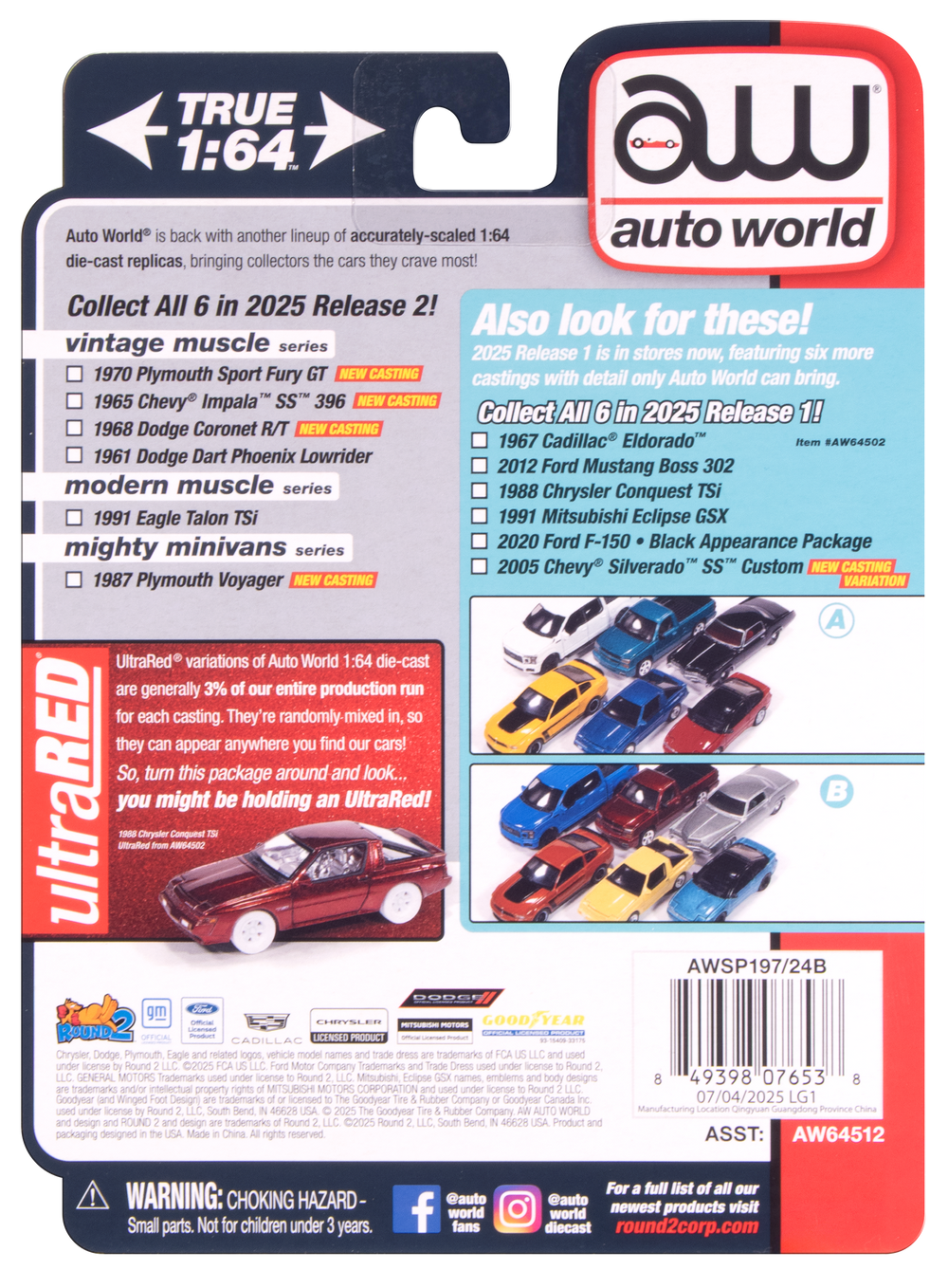 Auto World 1970 Plymouth Sport Fury (Jamaica Blue Poly) 1:64 Diecast