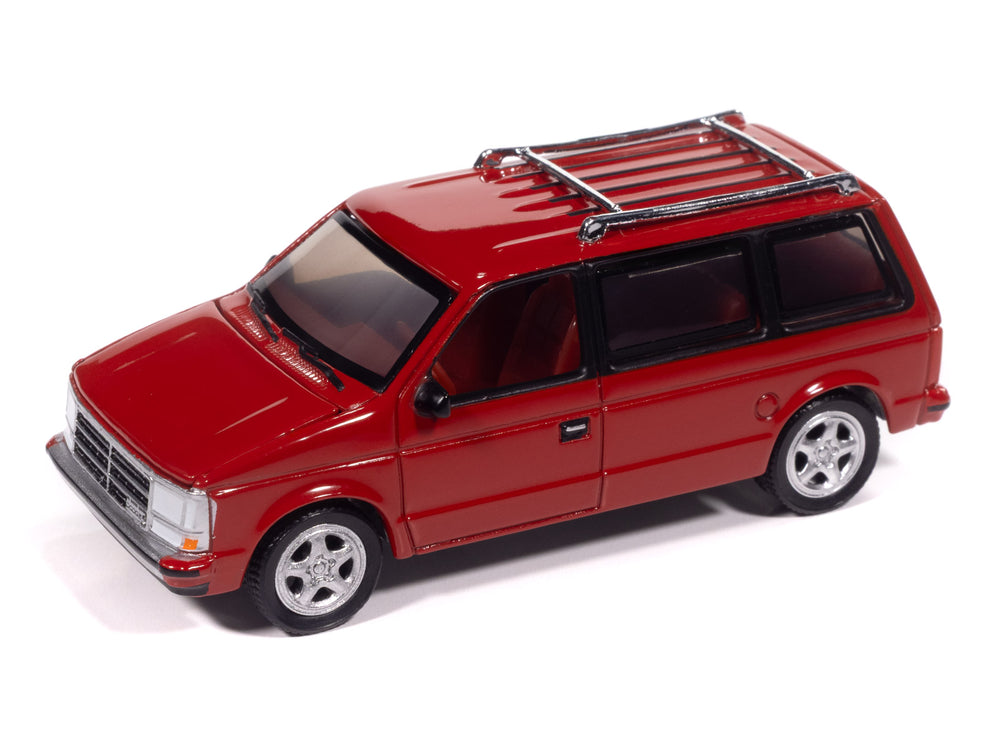 "PRE-ORDER" Auto World 1989 Dodge Caravan Turbo (Solid Red "Flash Red-Custom Order") 1:64 Diecast (DUE MARCH 2026) - Auto World Store